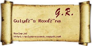Gulyás Roxána névjegykártya