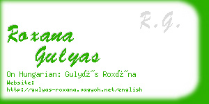 roxana gulyas business card
